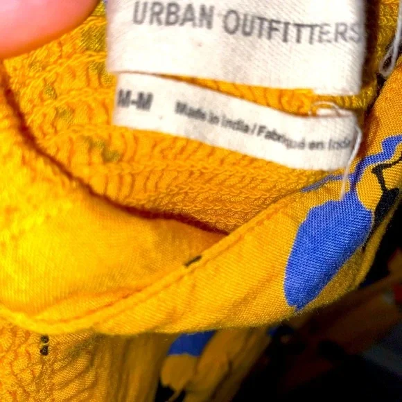 Urban Outfitters Yellow Pippa Floral Halter Mini Dress, Summer Sundress UO - Picture 8 of 12